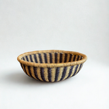 Handwoven Large Tray Basket - Natural & Black