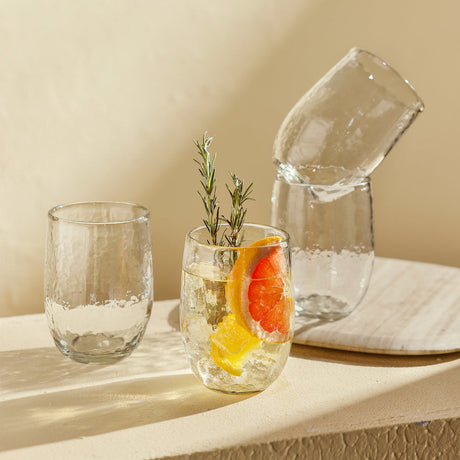 Pebbled Medium Glasses - Set of 4 (12oz) - Sumiye Co