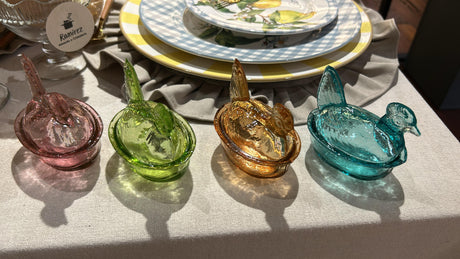 Nesting Hen Bowl & Lid - GLACIER BLUE | Hand Blown Glass - Colombia - Sumiye Co