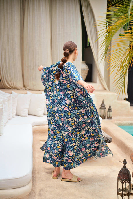 Oaklynn Kaftan Dress in Botanical - Sumiye Co
