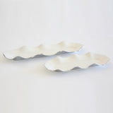 Ruffled Long Trays Oyster