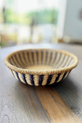 Handwoven Large Tray Basket - Natural & Black
