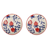 Indian Anaar plate, Red- 7x1 Inches ( Set of 2 )