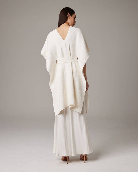 Textured Cotton Solid Kaftan - Sumiye Co