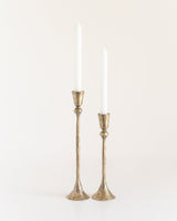 S/2 Gemini Candlesticks - Brass Finish - Sumiye Co