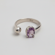 Amethyst Ball Ring - Sumiye Co