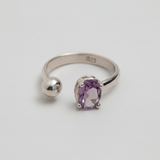 Amethyst Ball Ring - Sumiye Co