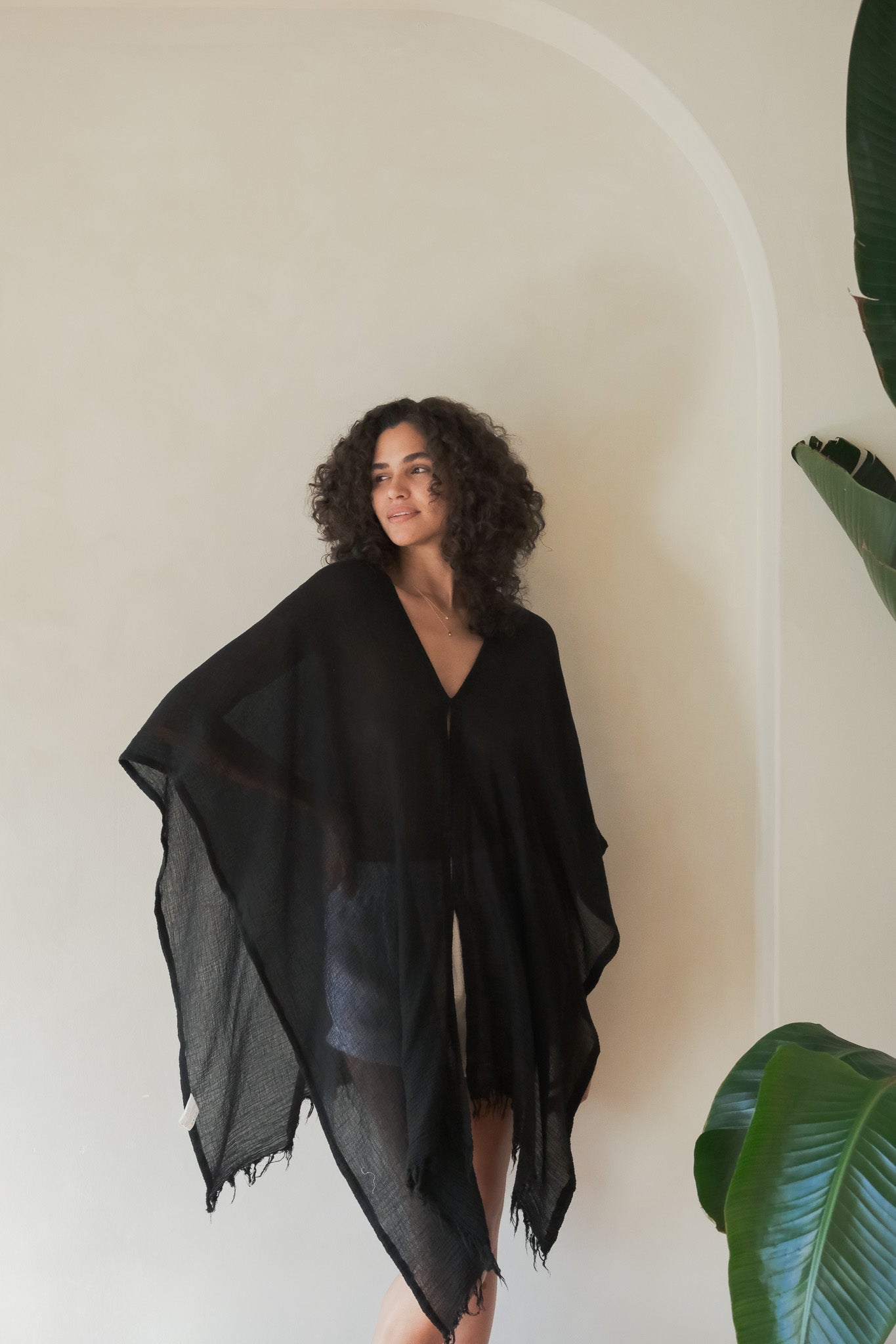 Ava Kimono - Black by The Handloom