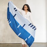 Hand Embroidered Modern Artisanal Scarf