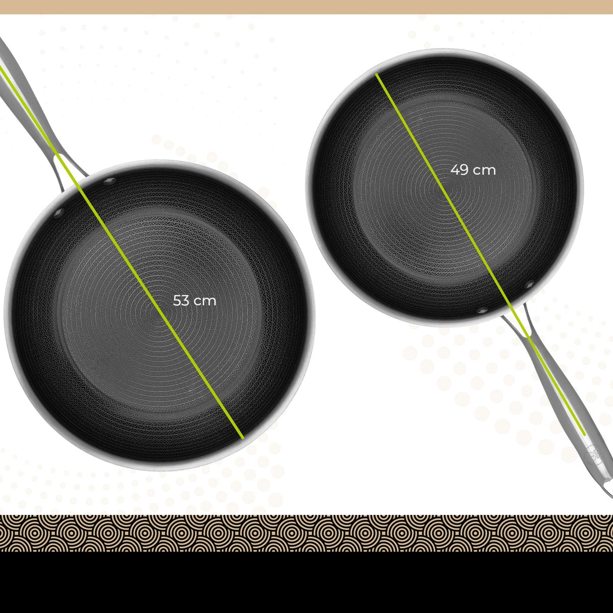 BE | LIVING CIRCLAD Series - 2 pcs Frying Pan Set  26 cm + 30 cm