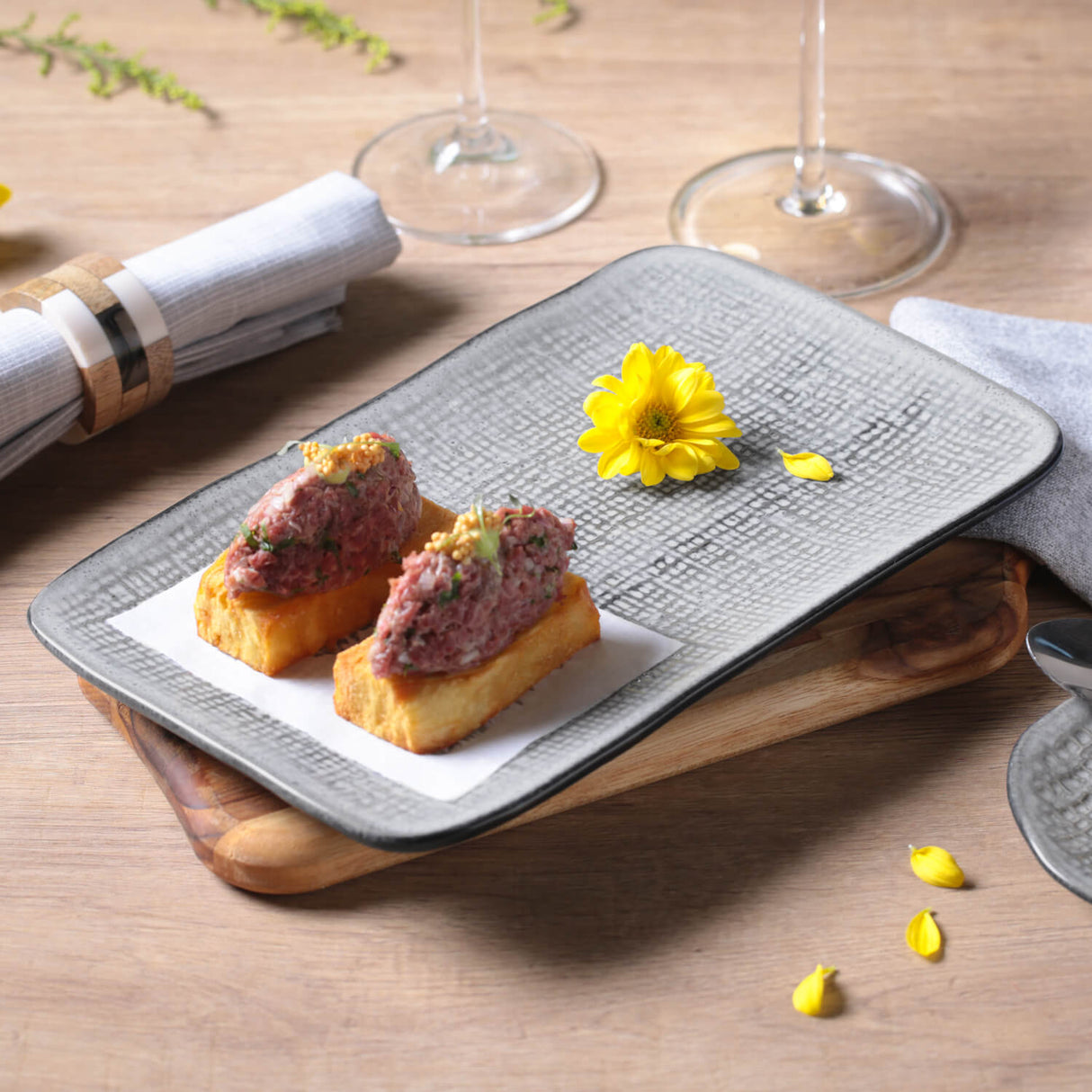 Rectangular Platter Juta Medium Set of 4
