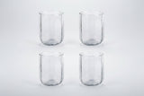 Hammered Water Glass , Natural - 4 X 3 Inches ( Set of 4 ) - Sumiye Co