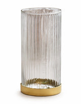 Fluted Glass Vase/Planter, Medium