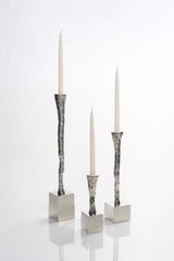 Nest Candle Holder Nickel Silver