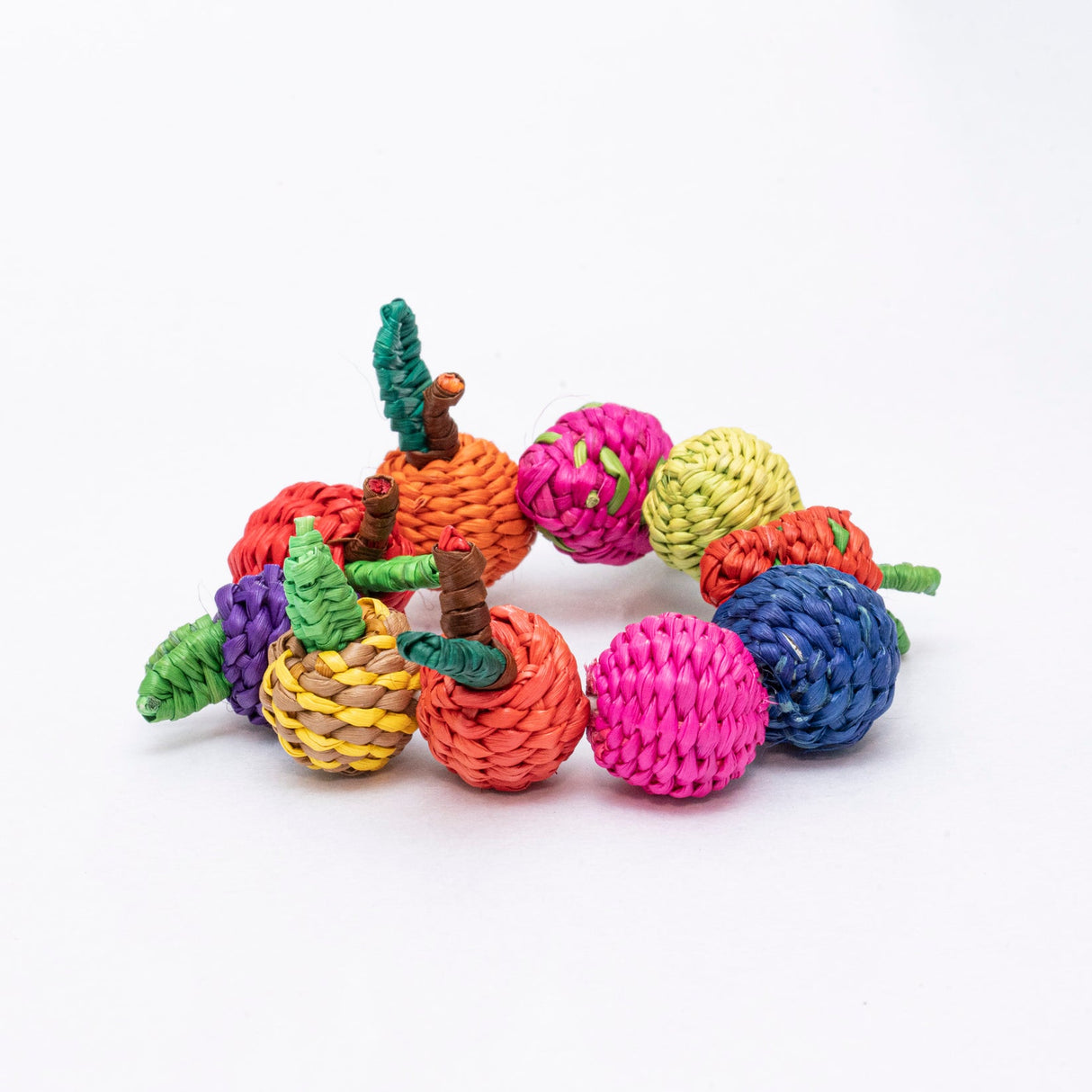 Multi Fruit Woven Napkin Rings (Set of 4)