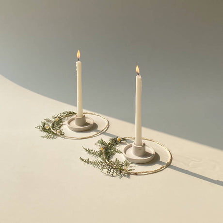Whirl Ceramic Candle Holder - Set of 2 - Sumiye Co