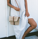 Rosa Woven Satchel Bag | Natural