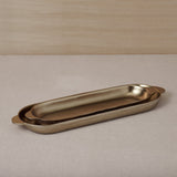 Antique Brass Long Trays Set of 2