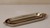 Antique Brass Long Trays Set of 2