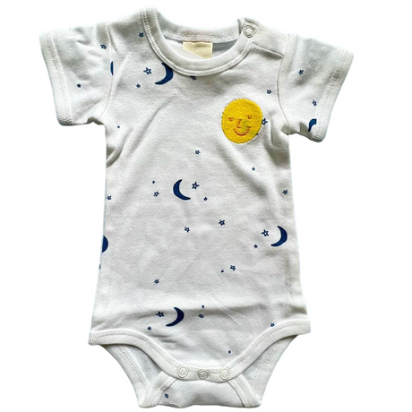 Embroidered Baby Onesie - Moon & Stars