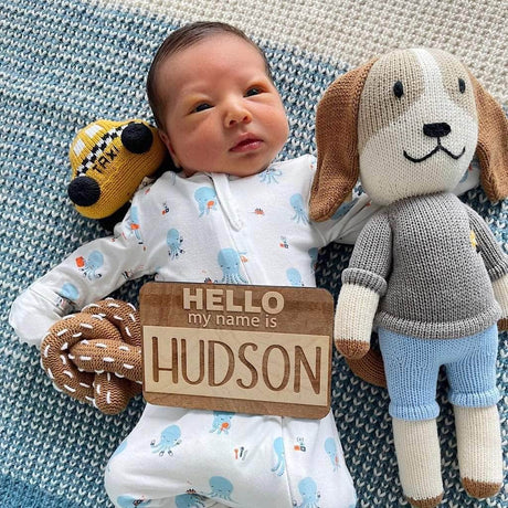 Knit Taxi Baby Romper and Taxi Toys Baby Gift Set by Estella - Sumiye Co