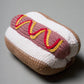 Organic Baby Gift Sets - Hand Knit Newborn Rattle Toys | Hotdog, Hamburger & Pretzel