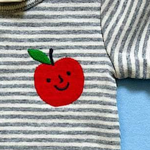 Baby Onesie | Embroidered Apple - Sumiye Co