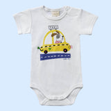 Estella Baby Clothes Organic NYC Taxi White Bodysuit
