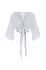 Bali Wrap Top - Baby Blue - Sumiye Co