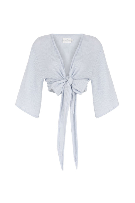 Bali Wrap Top - Baby Blue - Sumiye Co
