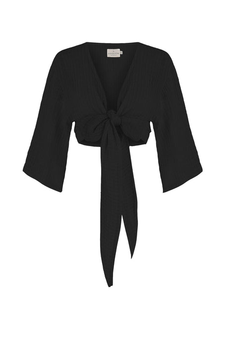 Bali Wrap Top - Black - Sumiye Co
