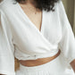 Bali Wrap Top - White by The Handloom