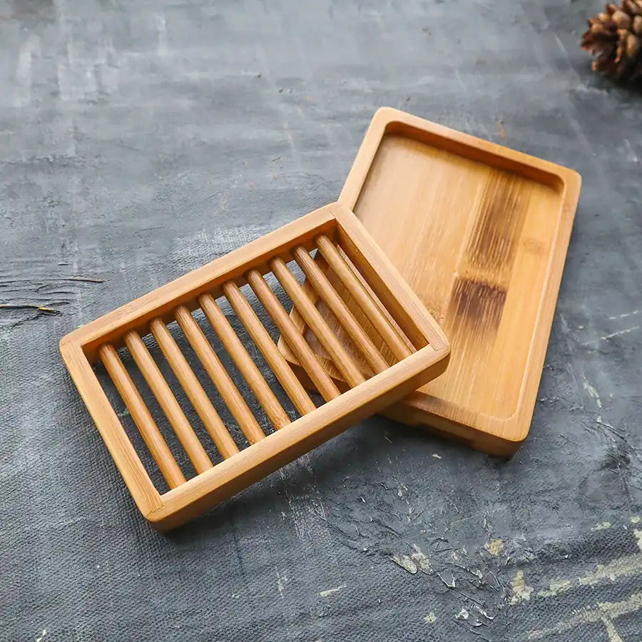 Dual-layer Bamboo Soap Dish-3