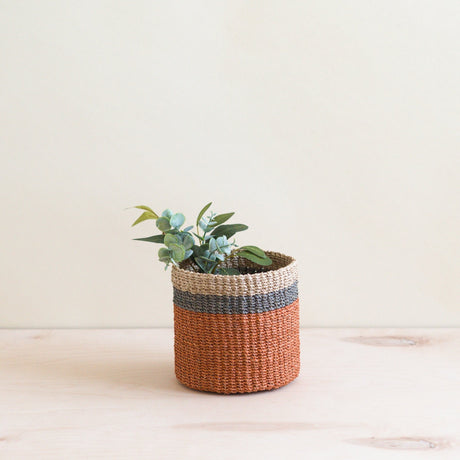 Baskets - Coral Tabletop Mini Basket - Handwoven Baskets | LIKHÂ - LIKHÂ