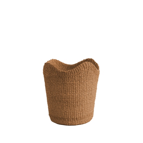 Small Tan Scallop Basket - Modern Basket - Sumiye Co