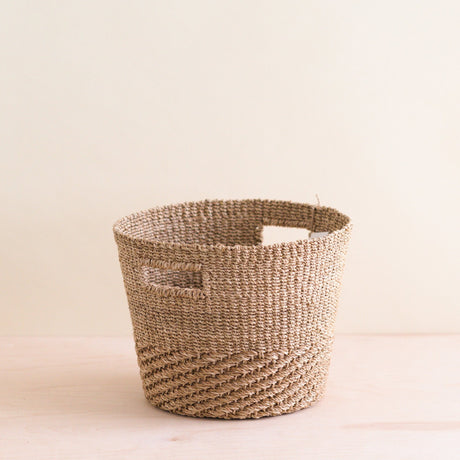 Baskets - Tan + Natural Tapered Basket - Straw Basket | LIKHA - LIKHÂ