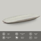 Shallow Organic Oval Platter Large Set of 4