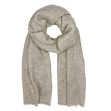 Beige Handloom Cashmere Scarf-0