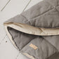 Teepee Tent “Beige” + "Grey Linen" Round Mat Set