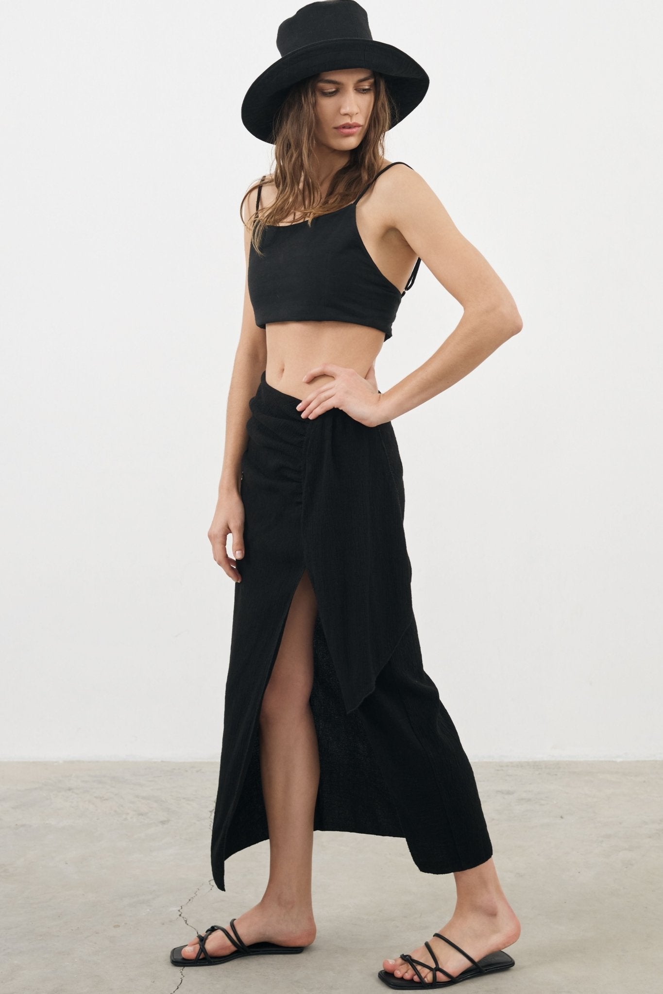 Bella Maxi Skirt - Black by The Handloom