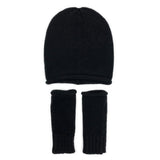 Black Essential Knit Alpaca Gloves-2