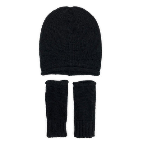 Black Essential Knit Alpaca Beanie by SLATE + SALT - Sumiye Co
