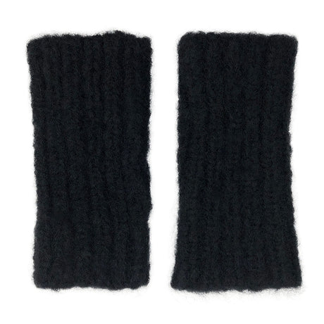 Black Ribbed Alpaca Gloves by SLATE + SALT - Sumiye Co