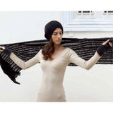 Black Loop Knit Alpaca Beanie by SLATE + SALT - Sumiye Co