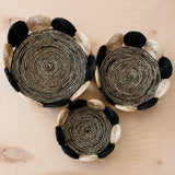 - Black and White Abaca Fruit Basket - Tabletop Basket, set of 3 | LIKHA - LIKHÂ