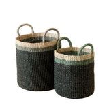 - Black Baskets with Handle, set of 2 - Floor Baskets | LIKHA - LIKHÂ