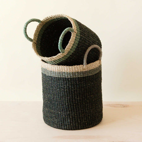 - Black Baskets with Handle, set of 2 - Floor Baskets | LIKHA - LIKHÂ