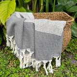 Diamond Stripe Turkish Throw by SLATE + SALT - Sumiye Co