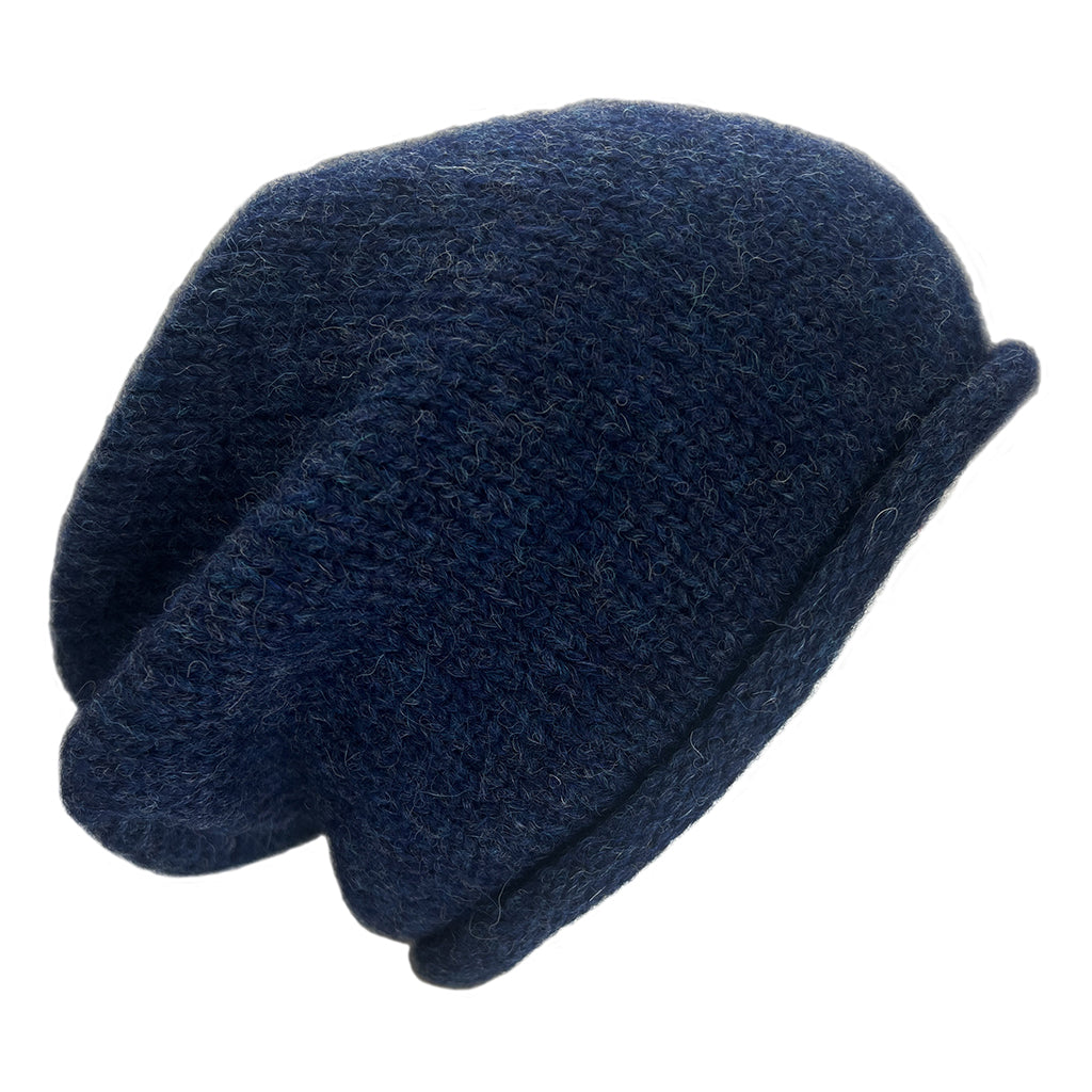 Navy Essential Knit Alpaca Beanie-0