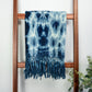 Blue Bliss Tie-Dye Scarf/ Throw (84" x 21")by Wool+Clay